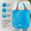 Сумка-шоппер из спанбонда с пришивными ручками 25.5 см, голубая, 60 х 40 см